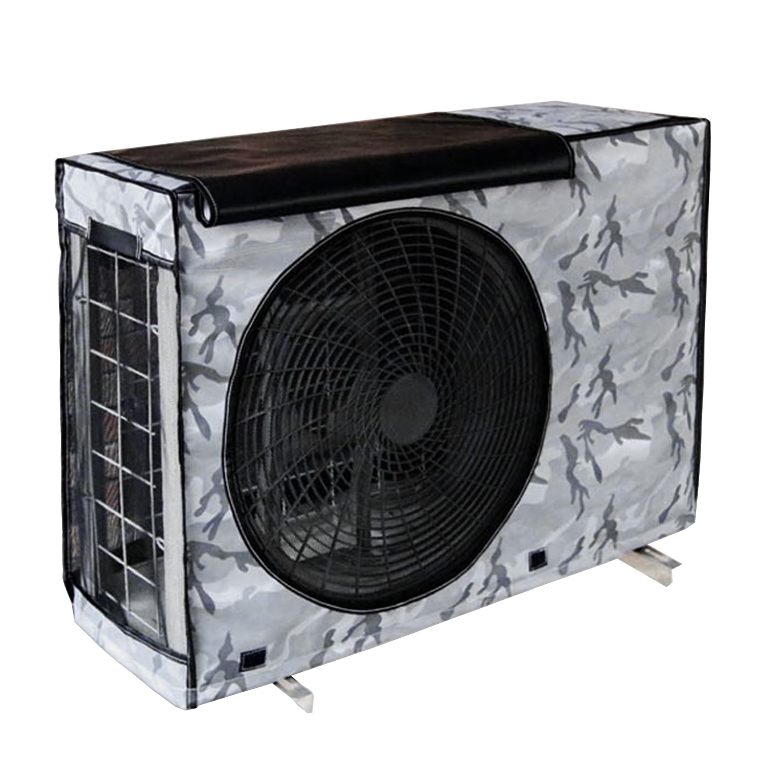 Housse Pompe a Chaleur Piscine en Tissu Oxford 900D, Cache Pompe a Chaleur Extérieur Ignifuge Mini Split, Cache Climatiseur Extérieur(Gray,100x80x43cm/39x31x17in)