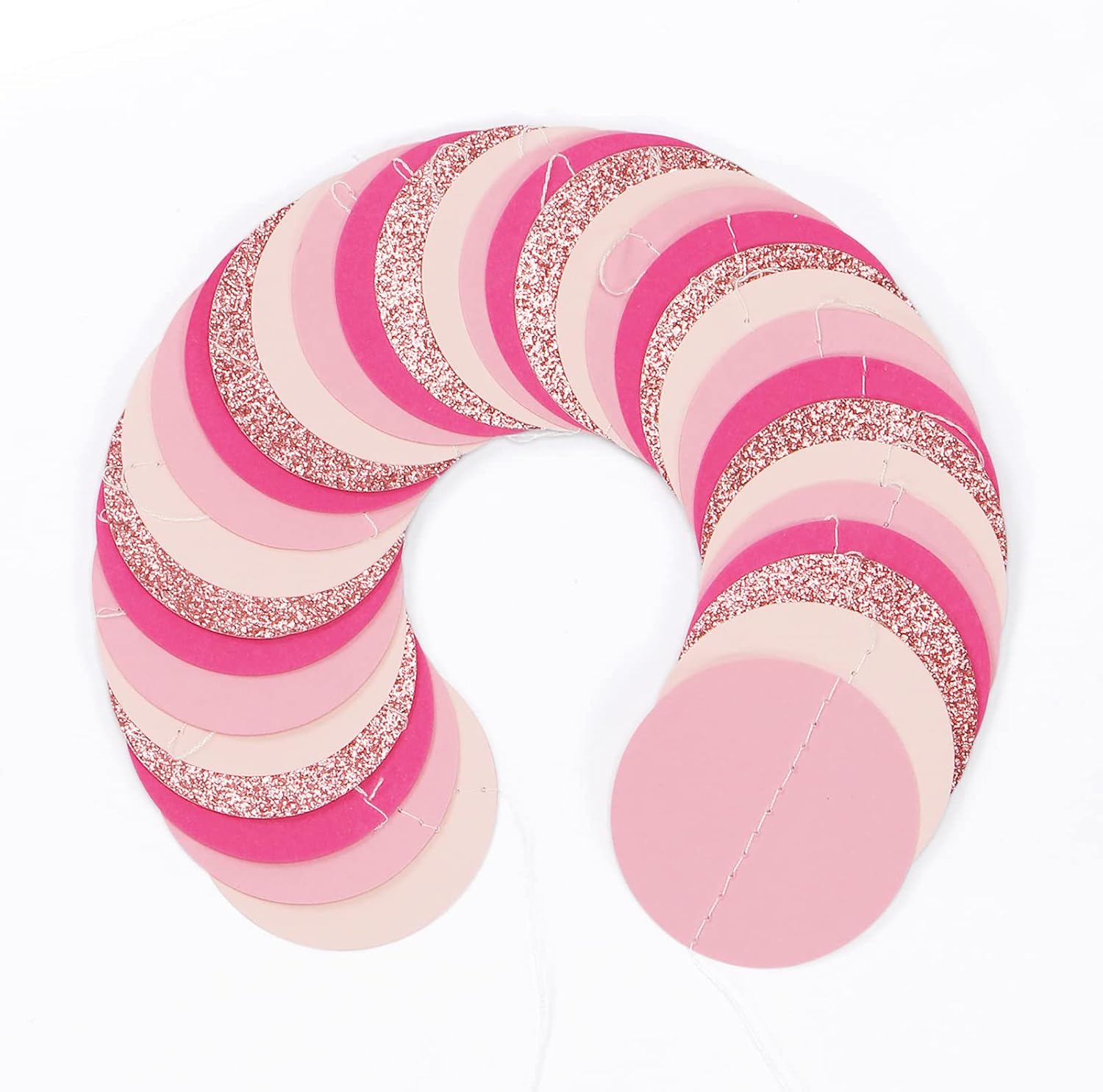 Hot-Pink Rose-Gold Party Decorations Garland - 52ft Wedding Bridal Shower Hanging Decoration Streamers Banner,Baby Girl Birthday Bachelorette Engagement Mohters Valentines Day Brunch Decor Panduola - Image 3