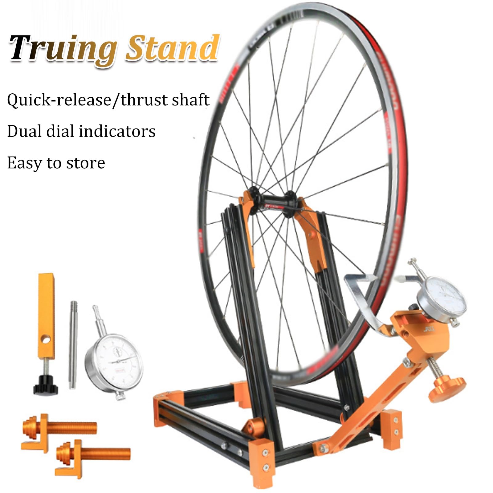 Soporte Rueda de Bicicleta Aleación de Aluminio Liberación rápida 100-135 mm Eje pasante 110~150 mm Soporte de reparación Mantenimiento Soporte equilibrador de neumáticos
