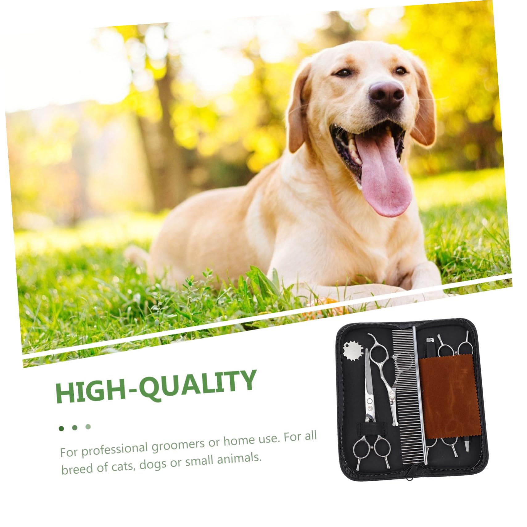 POPETPOP Tijeras Cuidado de Mascotas Tijeras de Peluquería de Acero Inoxidable Kit de Cortapelos para Perros para Recortar el Pelo de Mascotas Casa
