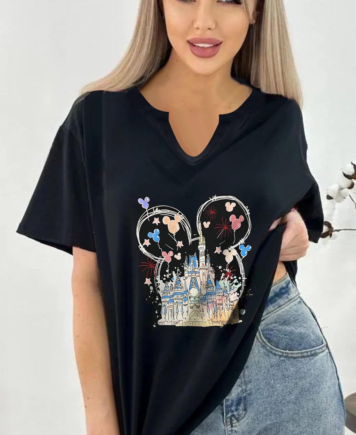 Magical Shirt for Women Magic Kingdom Tshirt Family Holiday Vacation Castle Graphic Tee Tops - Image 3