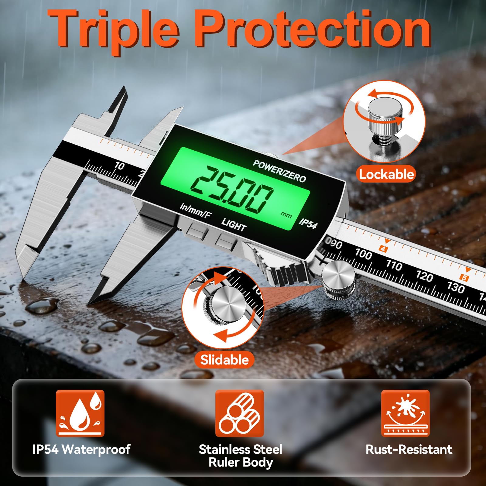 Preciva Digital Calipers - 6 Inch Waterproof -5