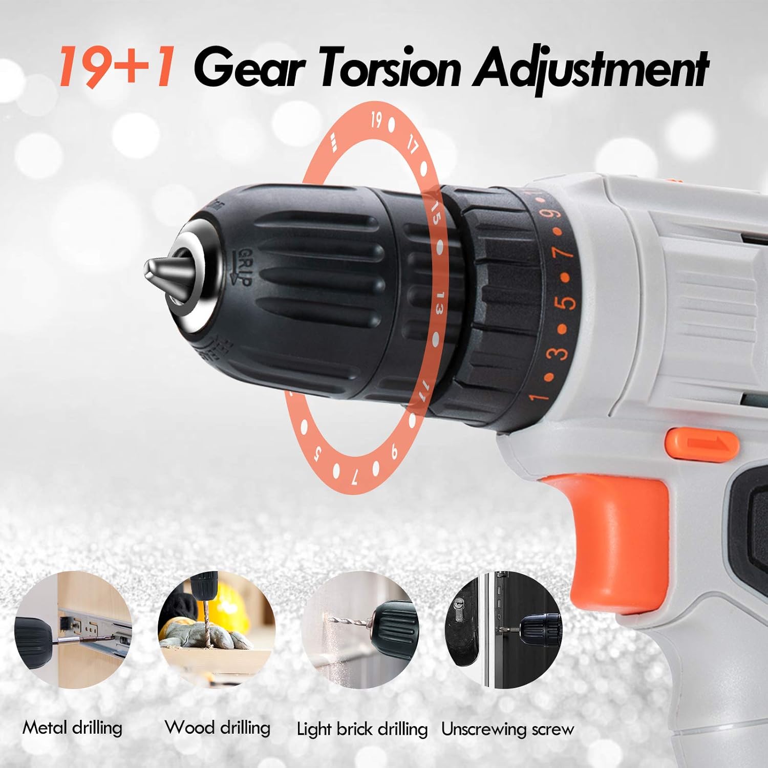 Flаѕh Dеаlѕ - 80% оƒƒ Prymax Cordless Drill Driver, 20V Max, 3/8 Inch Keyless Chuck, Max Torque 265 In-lb, 19+1 Position, 15pcs Accessories 1.5Ah Battery and Charger Included Double- Speed Drill Driver with LED Work Light