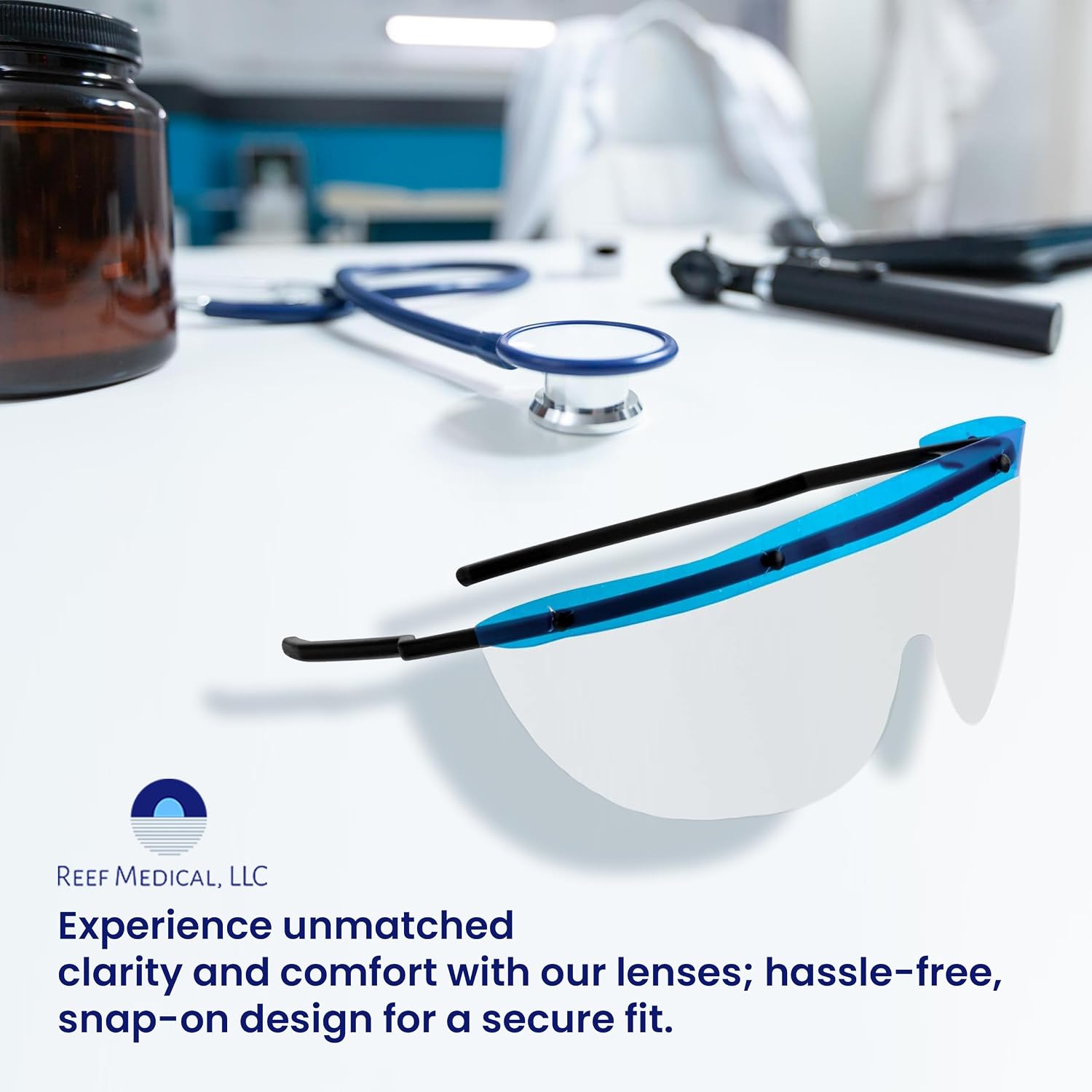 Deroyal Speyes Compatible Lenses |Value-Shield Excel Disposable Dental/Medical Eye Shield Lenses | Snap-on Design | Frames Not Included| Fits Deroyal Speyes Frames #23-502
