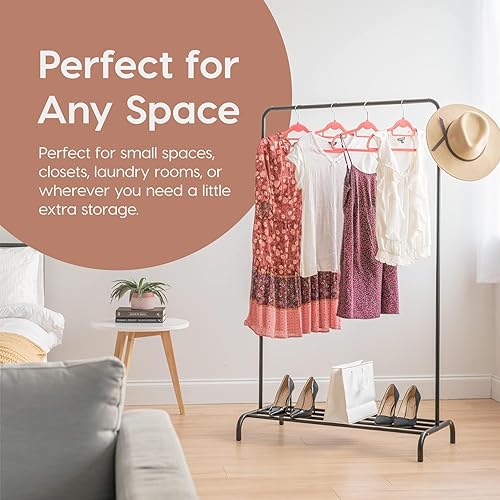 Miniatura 4 de IRIS USA - Perchero de metal con estilo boutique y moderno, color blanco