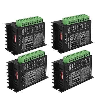 OUYZGIA TB6600 Stepper Motor Drivers 4A Stepper Driver Controller for Nema 17 23 and 34 Stepper Motor 32 Segments for 42 57 86 Stepper Motor Drivers Upgraded Version-4PCS