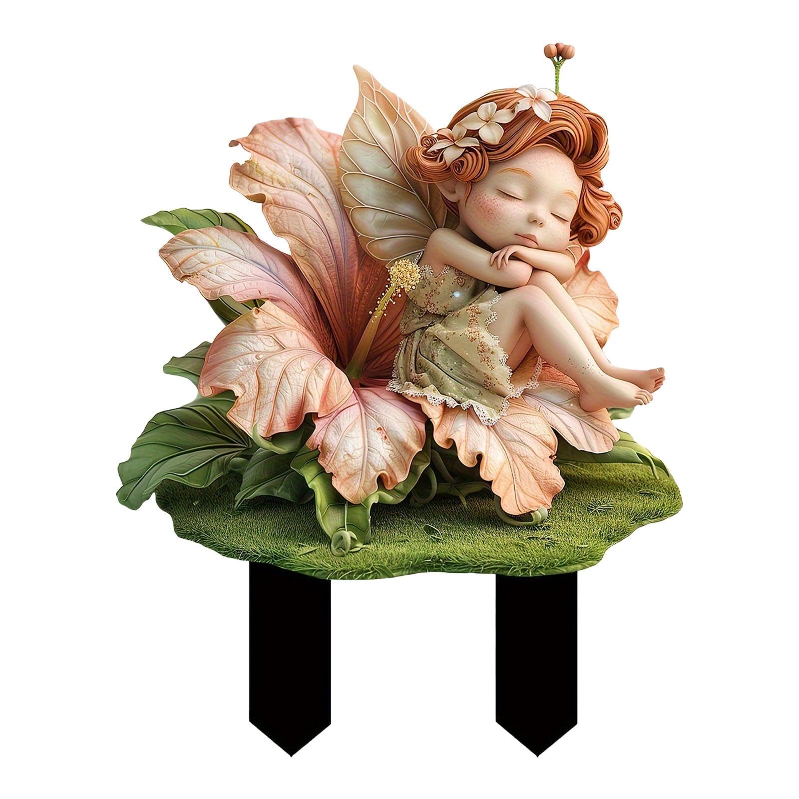 Flower Fairy Decorative Garden Stake Acrylic Sign for Lawn Outside Courtyard | Statues & Ornaments Déco Yard, Outdoor Living-image-44
