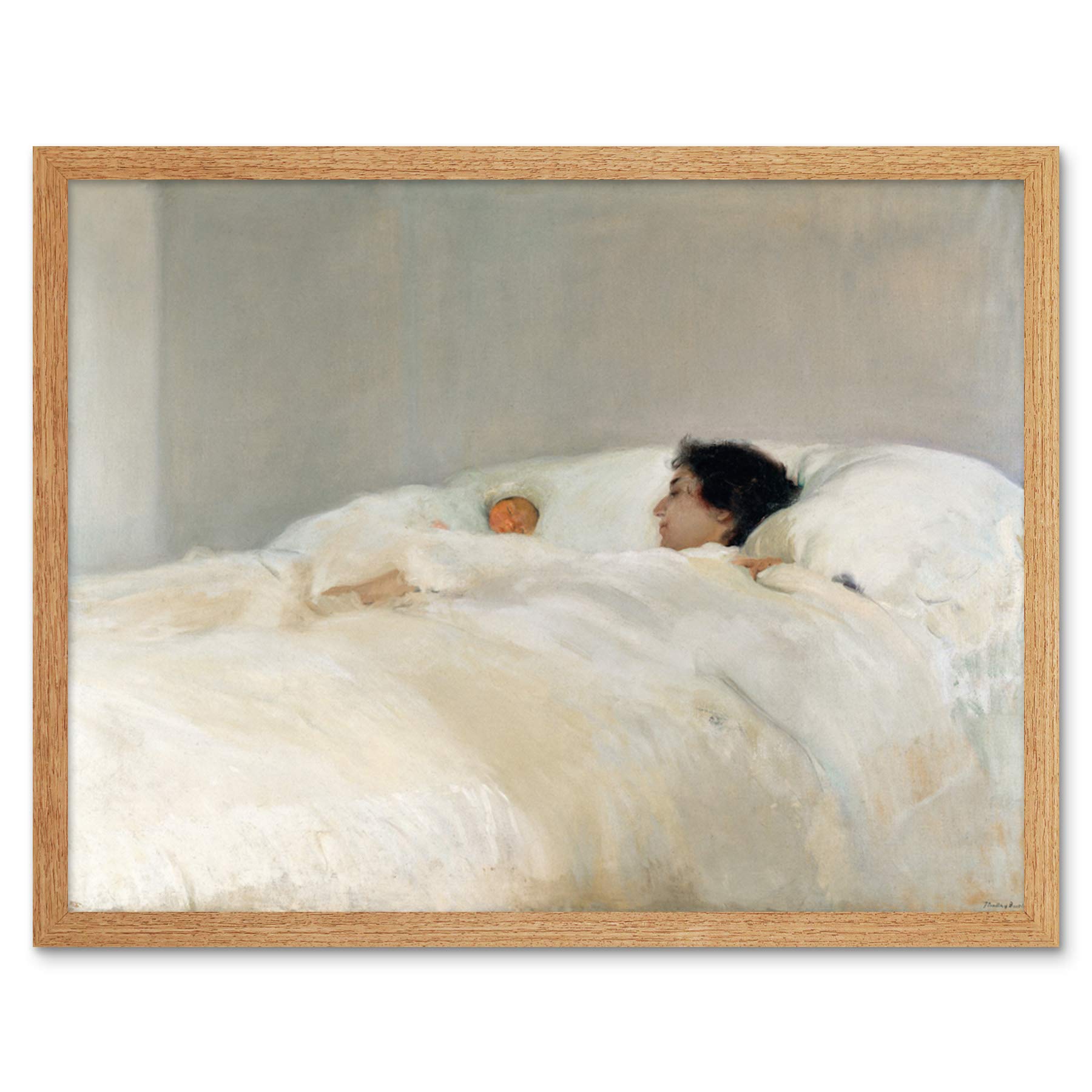 Joaquin Sorolla Y Bastida Mother Art Print Framed Poster Wall Decor 12x16 inch