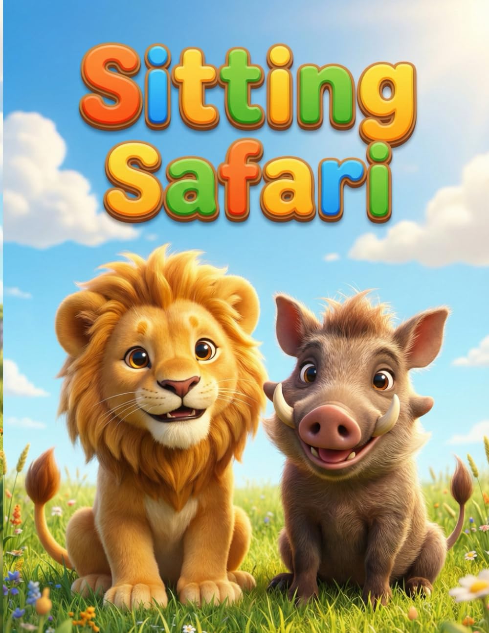 Sitting Safari: Cute Sitting Animals Coloring Book. Bold Lines and Simple Shapes for Little Artists.