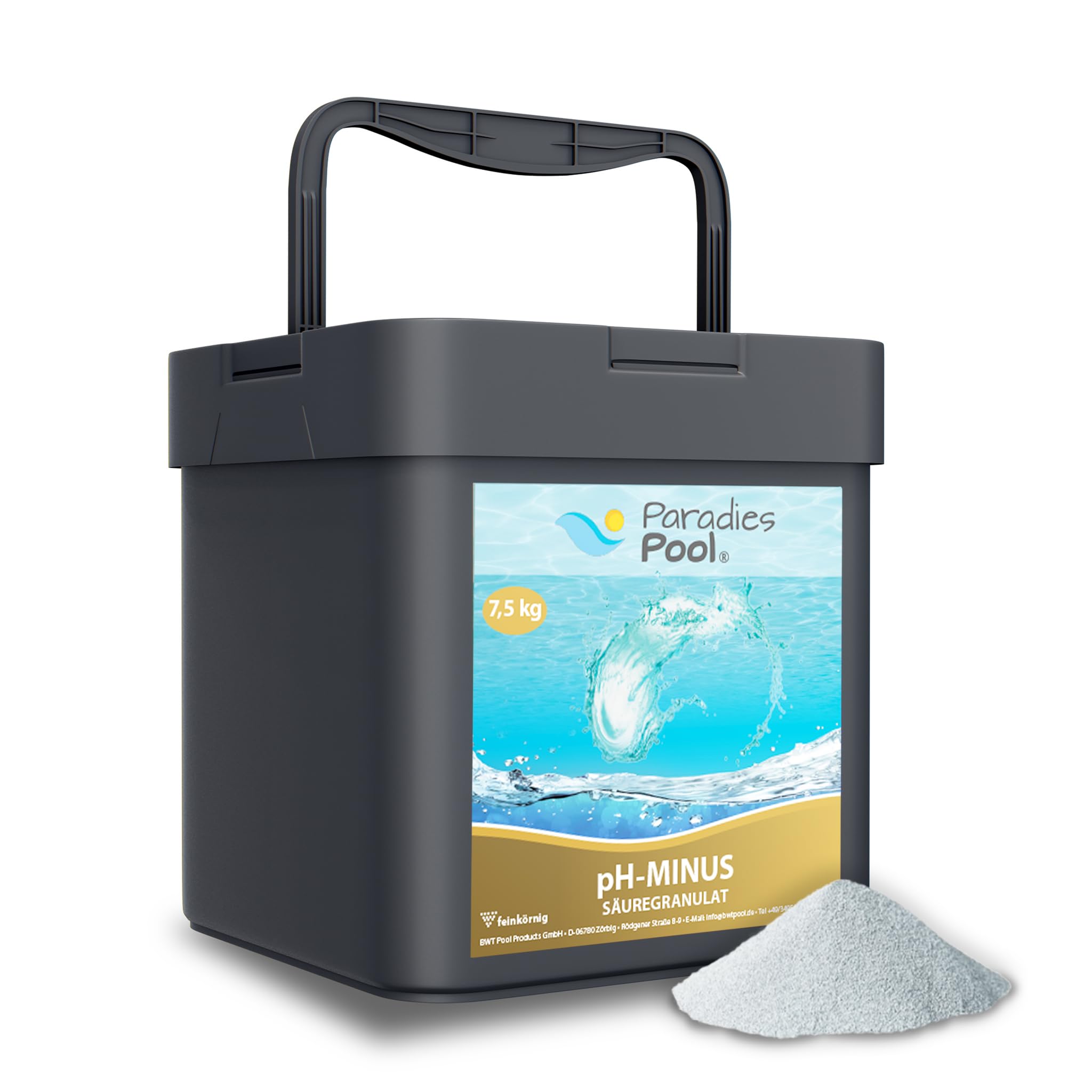 Paradies Pool pH Minus Granulat 7,5 kg, pH Senker Schwimmbecken Pool