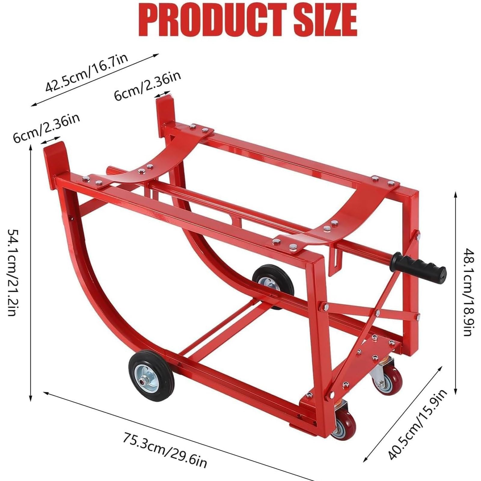 Carrello Per Fusti Di Petrolio Manuale Da 55 Galloni, Rastrelliera Per Fusti Di Petrolio Con Capacità Di 600 Libbre Con Ruote, Culla Per La Movimentazione Di Fusti In Acciaio Per Fabbriche, Officine