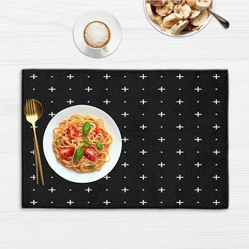 Miniatura 6 de Geometry Art Decor Placemats Set of 4 Table Mats Washable Placemat Waterproof Place Mats for Party Home Dining Table Decor 18x12 in