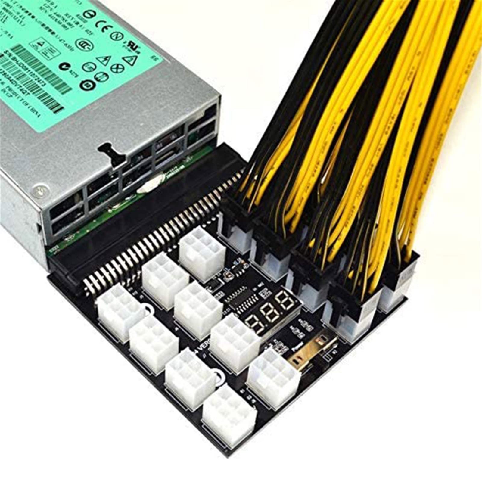 Adattatore di alimentazione PCI-E 12 V 12/17 x 6 pin per server HP 1200 W 750 W PSU Server GPU BTC Mining (17 x 6 pin)