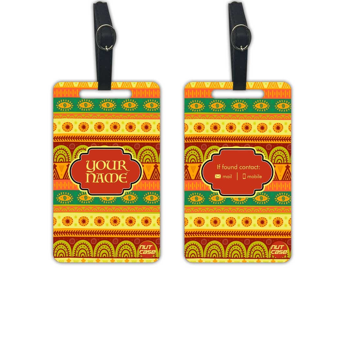 nutcase Personalized Designer Luggage Travel Baggage Tags - Set of 2 Tags - Beautiful Designer-picture-53