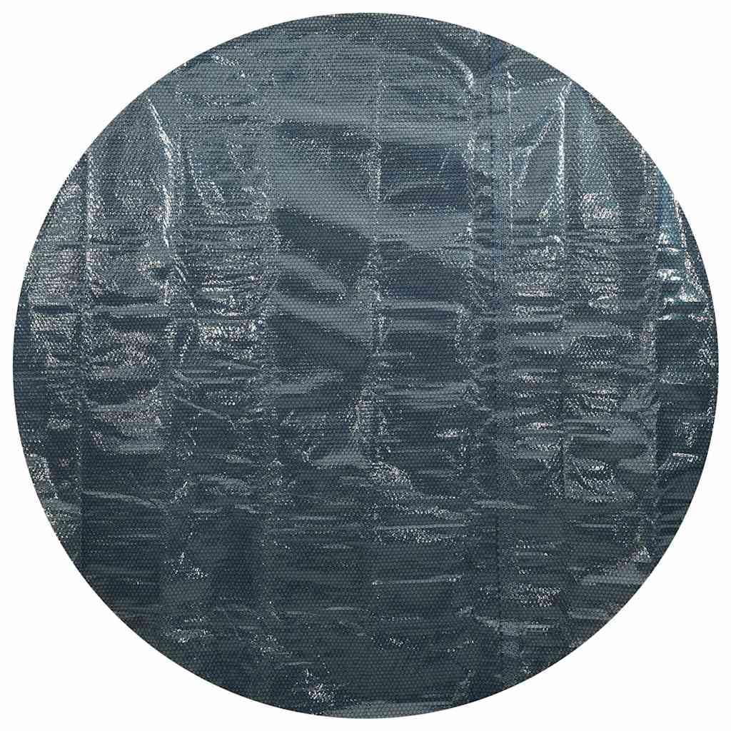 Bâche solaire de piscine en polyéthylène - 250 cm - Noir et bleu - Isolation thermique - Protection contre l'évaporation de l'eau - Protection d'été