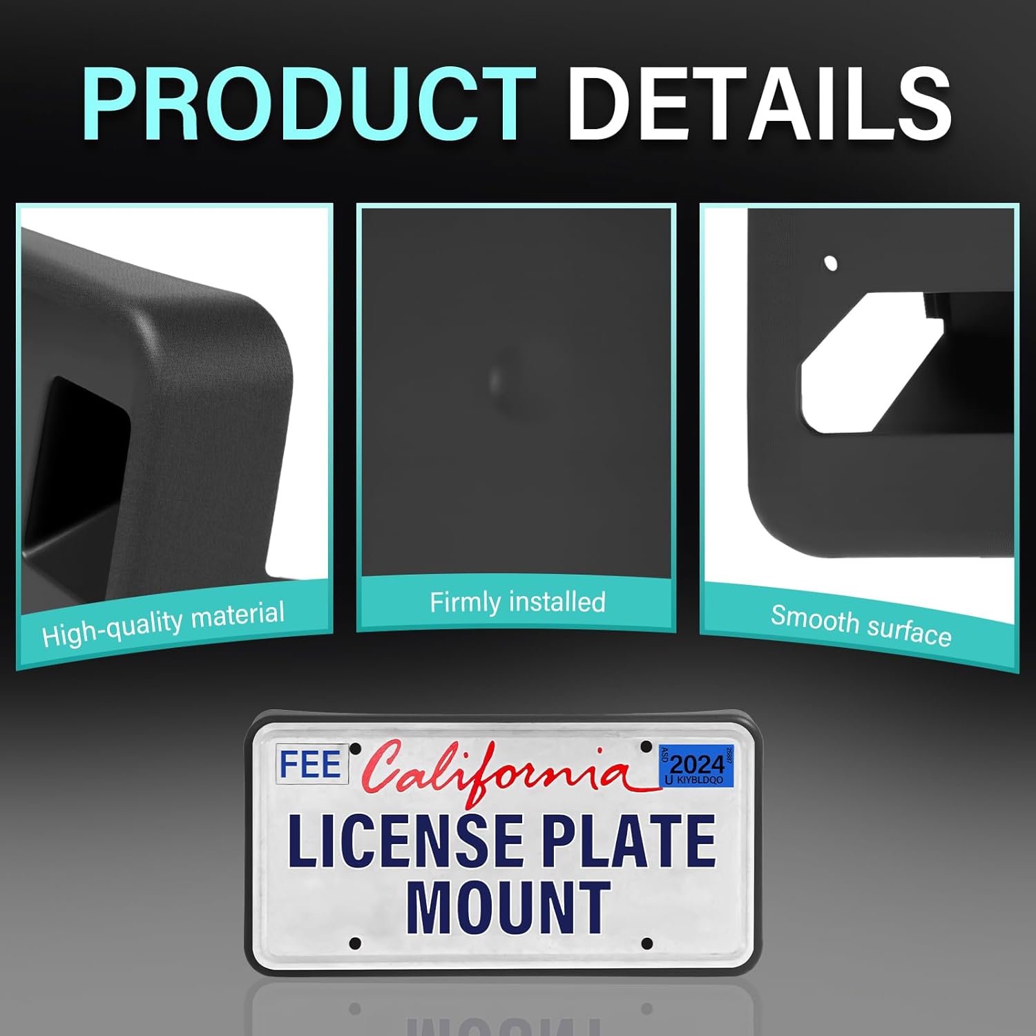Quick Install Front License Plate Holder Compatible with Chevrolet Traverse 2018-2023 ABS License Plate Mounting Bracket Replacement Frame with Screws, Durable Car Accessories Upgrade