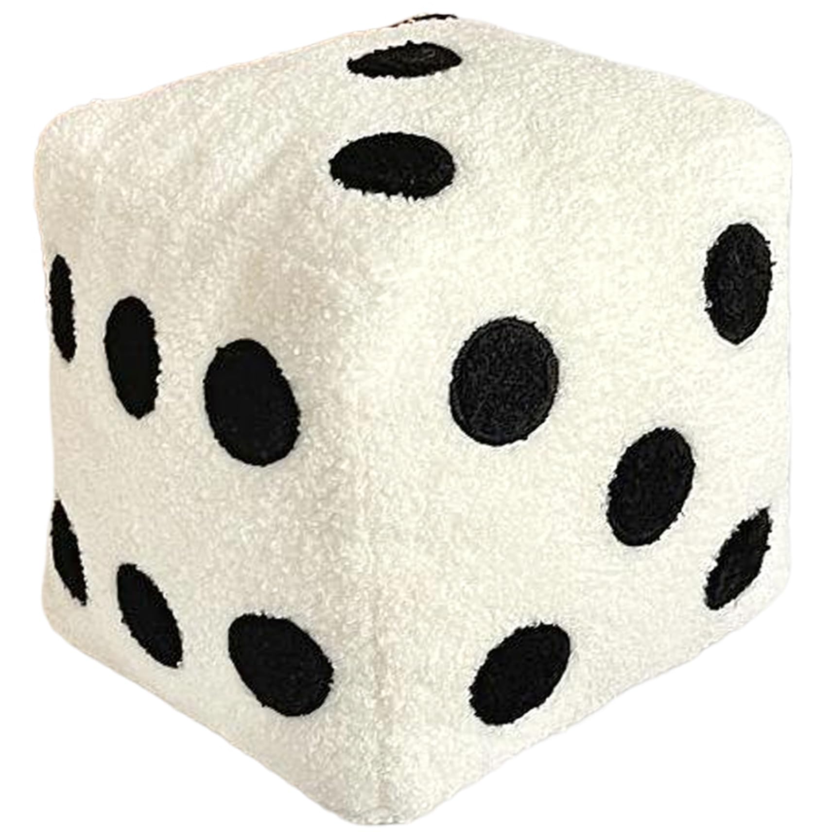 Ngbbby Dice Pillow 8x8 Cute Plush Dice Toy with Loop Velvet Comfortable Stuffed Big Throwable Creative Fun Decor for Home Bedroom Sofa Coffee Shop White