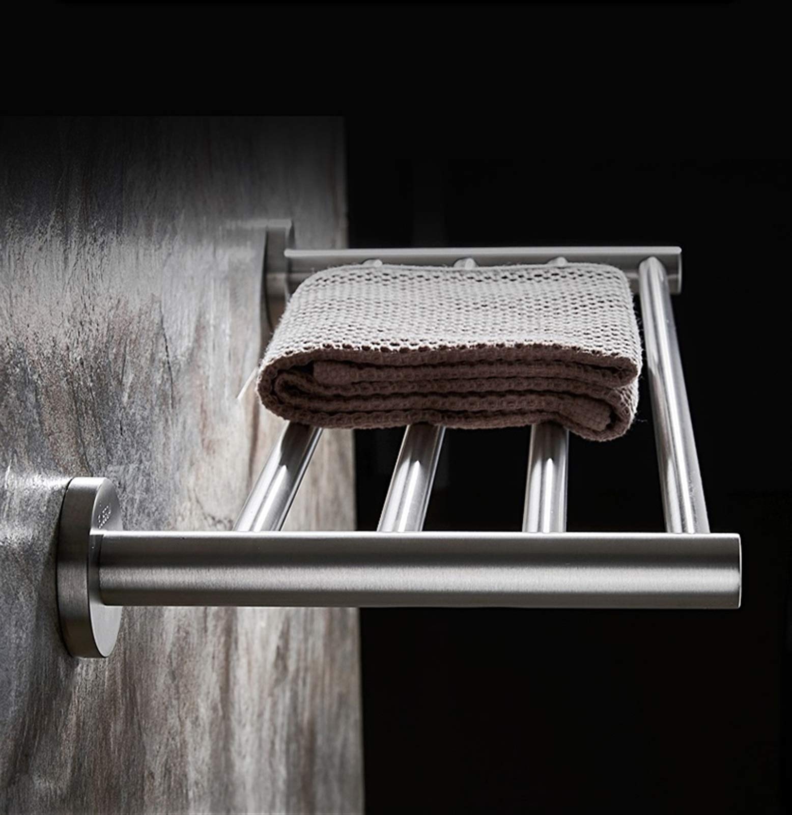 LQX Rieles de Toallas Montado en la Pared Toalla de Toalla de Pared, Riel de Toalla Riel de Acero Inoxidable Acabado Cepillado Montaje de Pared Soporte de Barra de Toalla para Baño O Cocina/100Cm