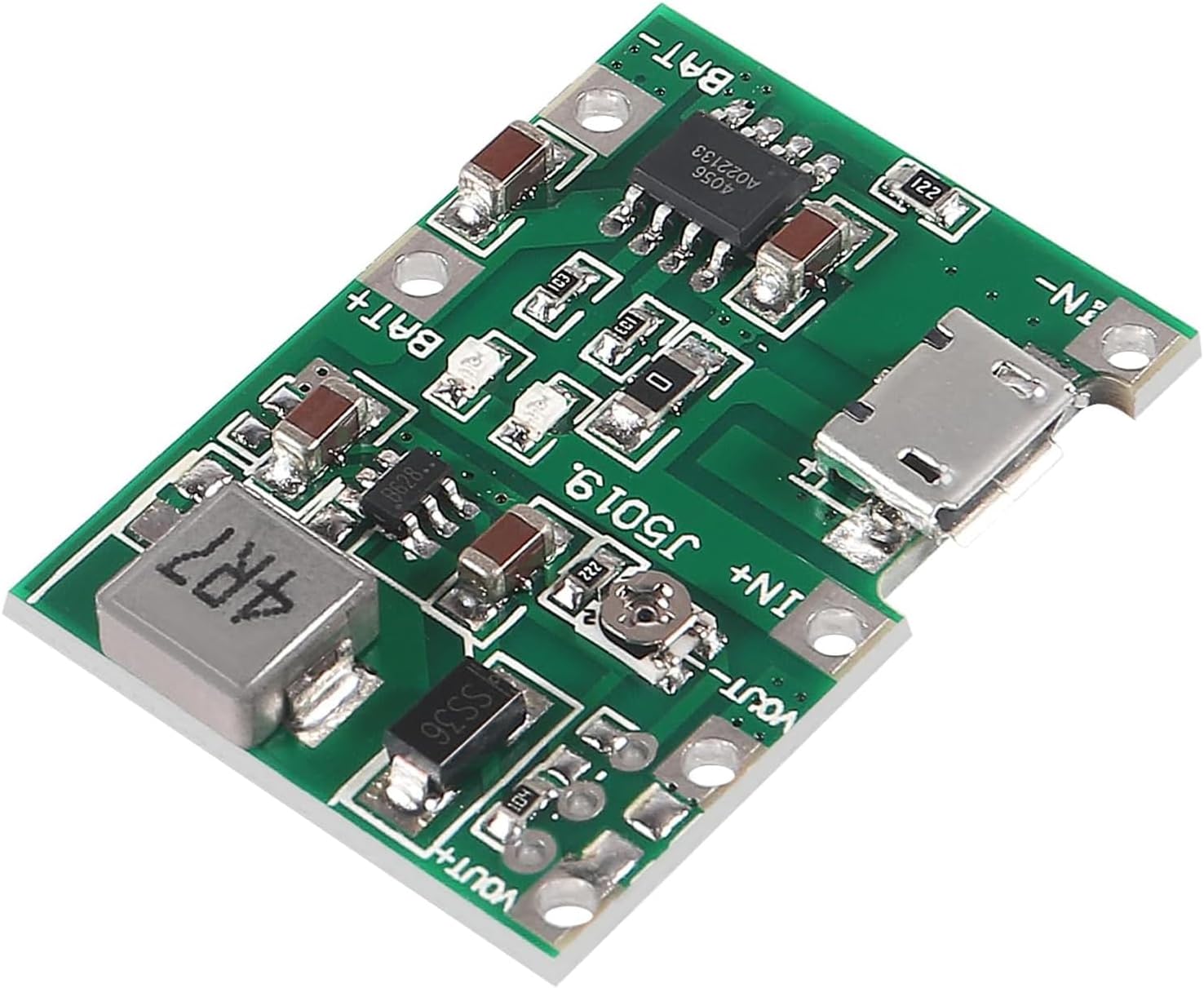 10pcs 18650 Lithium Li-ion Battery Charger Module+ 10pcs 18650 Battery Holder for 18650 Lithium Battery Fast Charging Boost Mobile Power Protection PCB Board