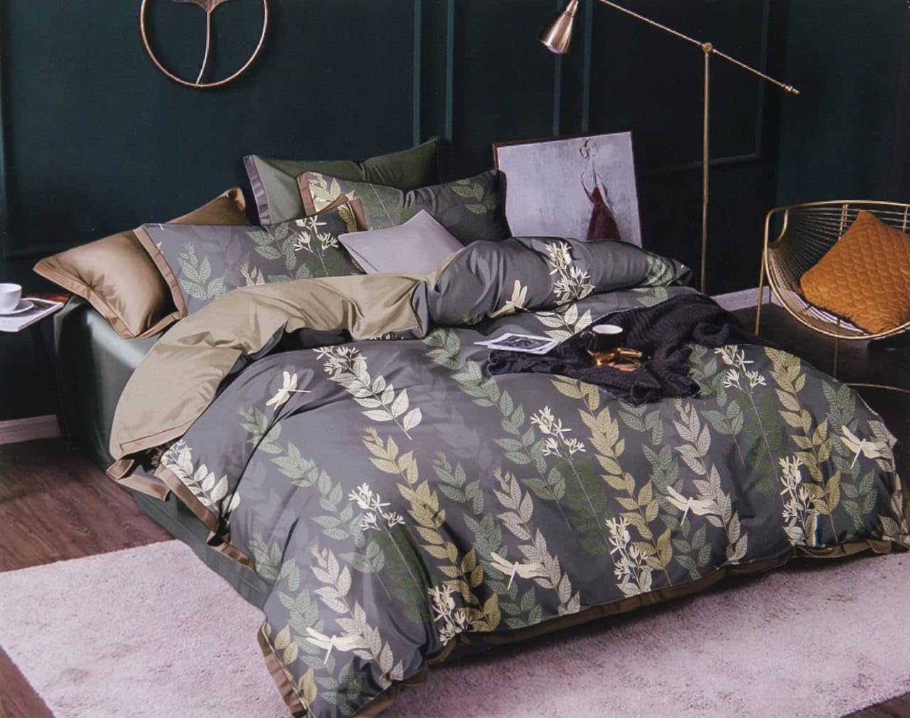 1 Reversible Comforter Super King Size 108 x 108 Both Side Same Print 1 Bedsheet King Size 108 * 108 inches and 2 Pillow Cover 4 Pieces Bedding Set | AC Quilt | AC Dohar-picture-16