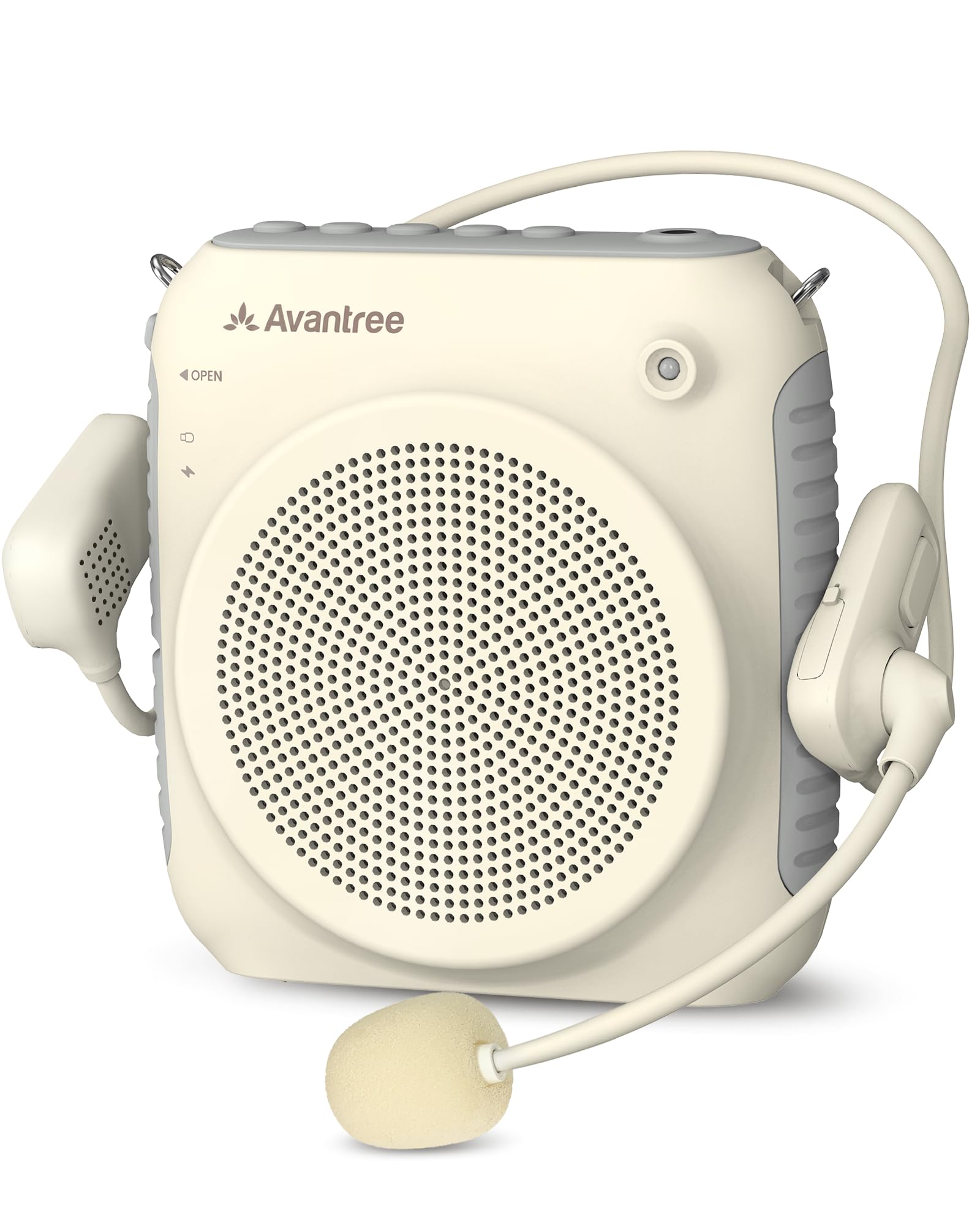 Avantree VoxAmp Lite – Amplificatore Vocale Wireless per Insegnanti e Aule, Parla Mentre Riproduci Audio Bluetooth, Altoparlante da 15W con Microfono ad Archetto, Registrazione e Riproduzione USB