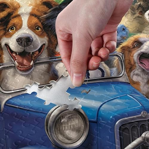 Miniatura 4 de Cute Dog Racing Jigsaw Puzzles 500 Pieces for Adults,Learning Educational Puzzles,Difficult and Challenge Families Toys with Mesh Storage Bag 2012210
