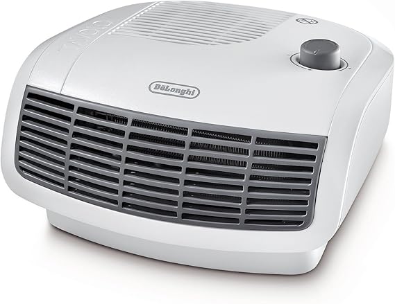 DeLonghi HTF3020 Calefactor termoventilador, Habitaciones de hasta 60 m³, termostato Regulable y de Seguridad, 2000 W, Plastik, Blanco