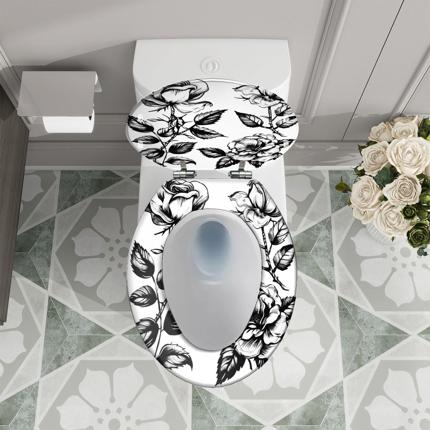 Sedile WC allungato in resina per bagno