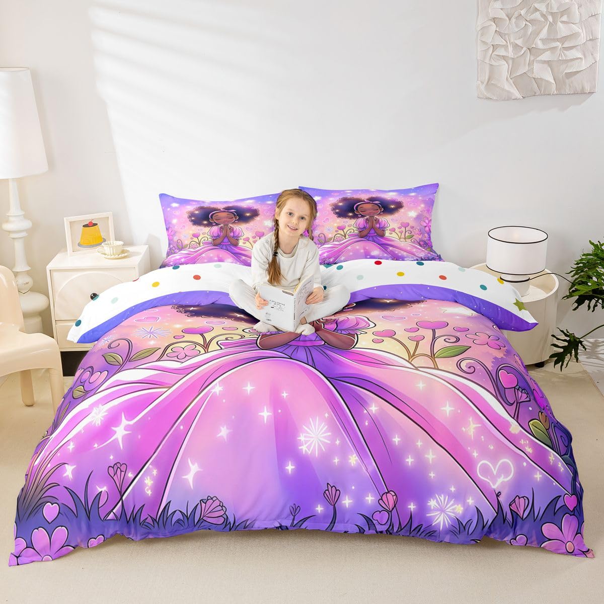 Homewish Copripiumino per letto super king size con 2 federe, motivo