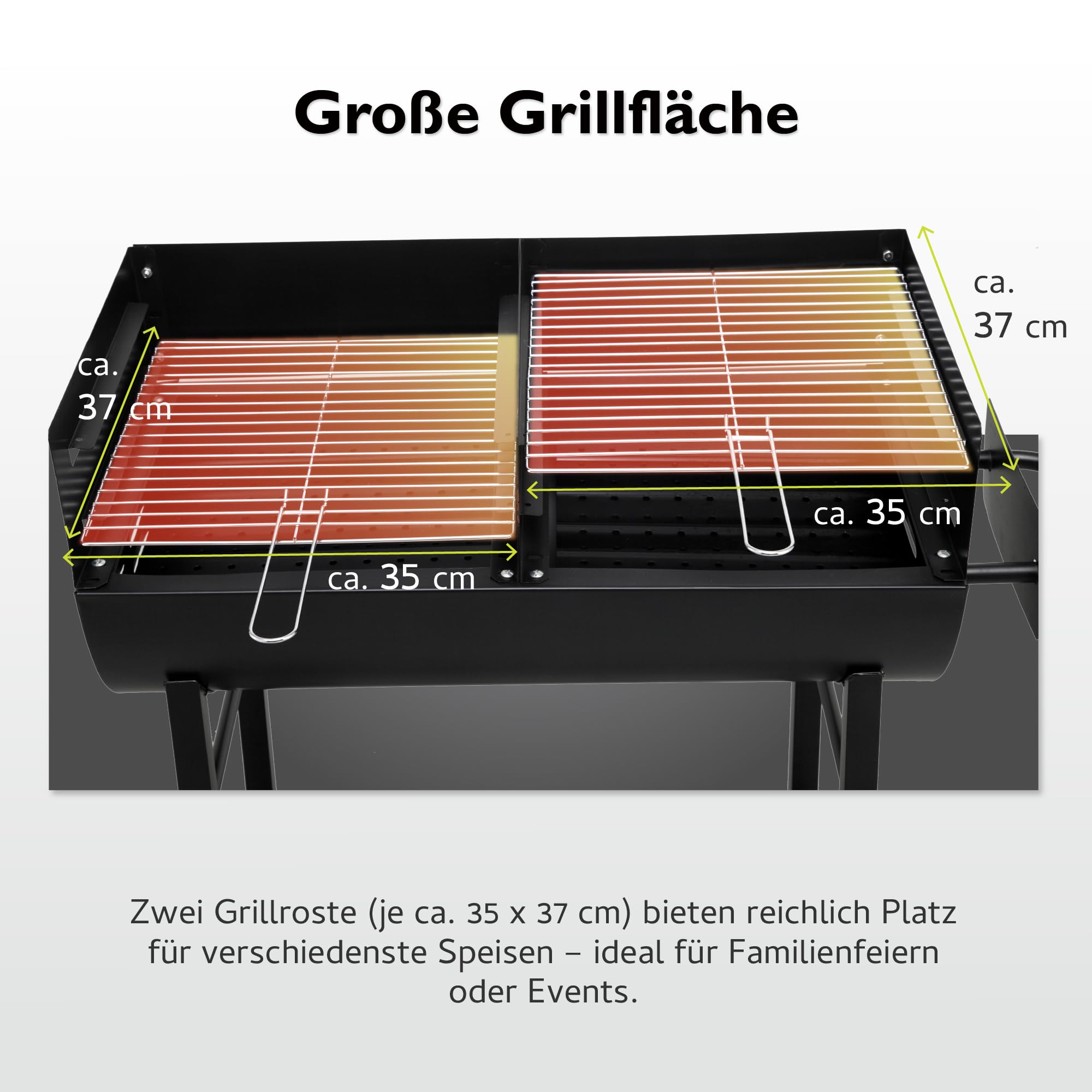 tepro Detroit 1037 – XL Holzkohle‑Grillfass mit Ablage, verchromte Grillroste & flexibel höhenverstellbar