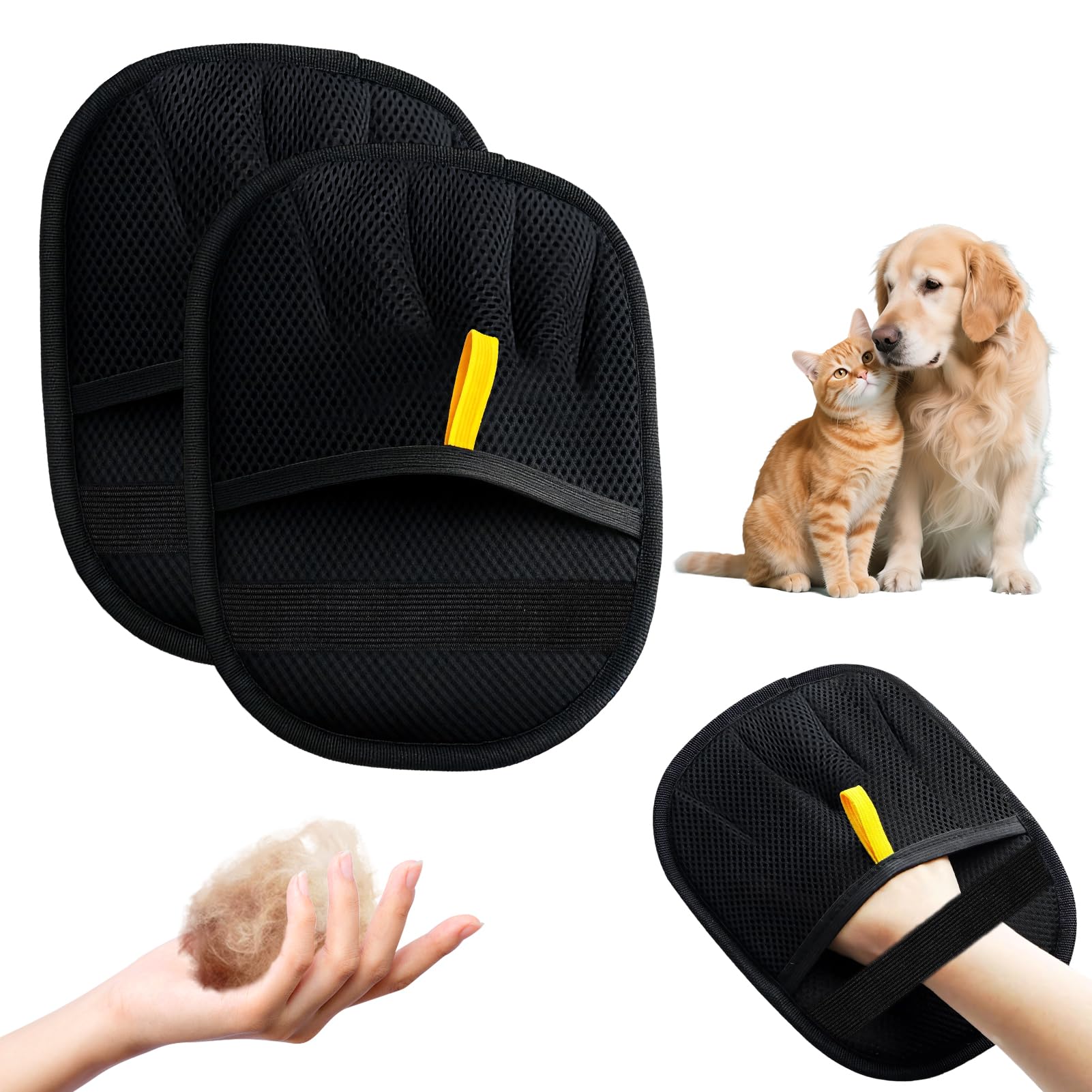 Lotnery Reusable Electrostatic Pet Hair Removal Gloves