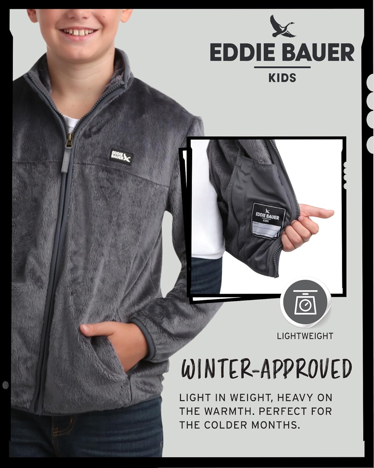 Eddie Bauer Kids' Zip Up - Kids' Full Zip Ultra Soft Sherpa Fleece Jacket for Boys and Girls (5-20) - Image 2