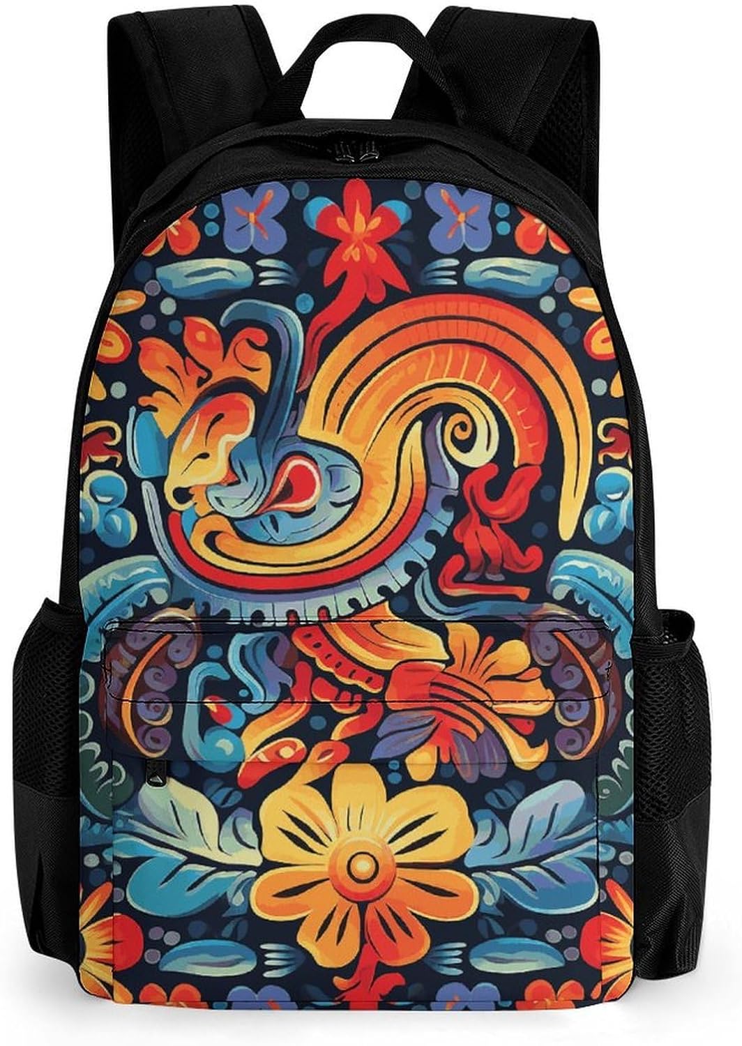Portable Mexican Backpack with Front & Side Pockets