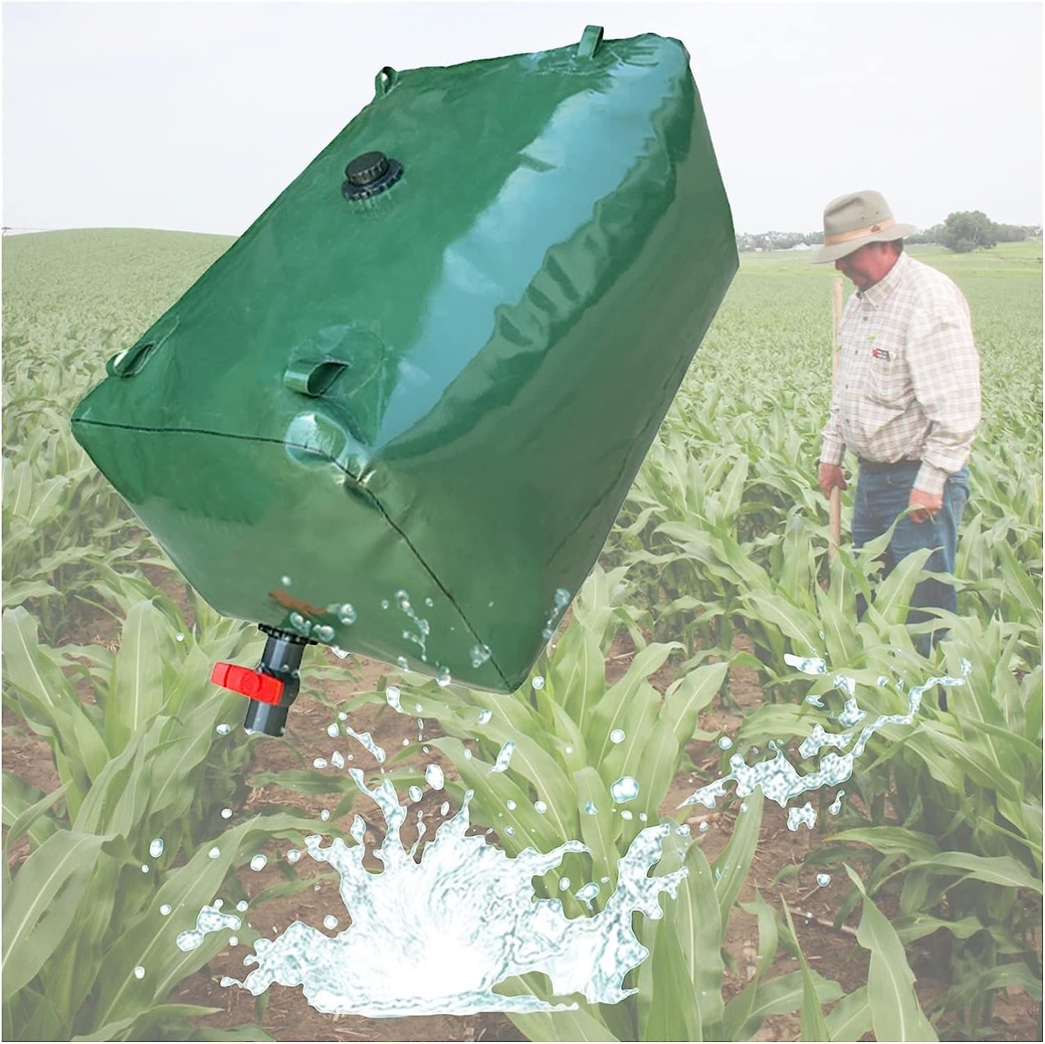 AviiSo Contenitore d'Acqua Pieghevole 240L-6000L, Contenitore per Acqua di Grandi capacità per l'approvvigionamento idrico di Emergenza, Serbatoio idrico agricolo (Size : 1000 L/264 Gallon/1.5x1x0.7