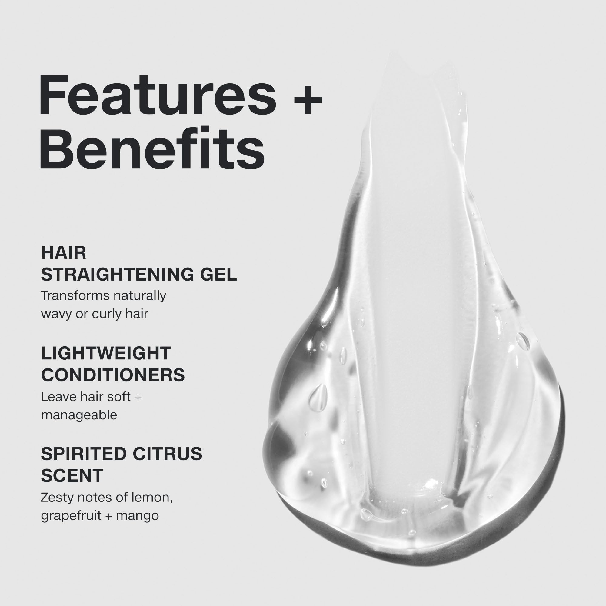 Paul Mitchell Straight Works Hair Gel, Smoothing Styler, Add Shine, For Frizzy Hair, 5.1 fl. oz