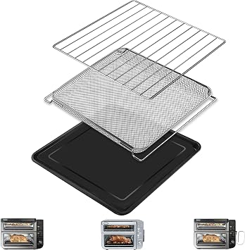 3 IN 1 Smart Double Oven Replacement Parts for Ninja DCT451 12 in 1, 1312.6 Steel Toaster Oven Accessories Dehydrator Grill Rack for Ninja DCT601 DCT651 DCT401 DCT402BK Smart Oven