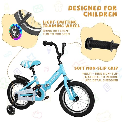 Miniatura 8 de Bicicleta plegable para niños y niñas de 3 a 9 años de edad de 14/16/18 pulgadas, bicicletas plegables para niños pequeños con ruedas de Plegable