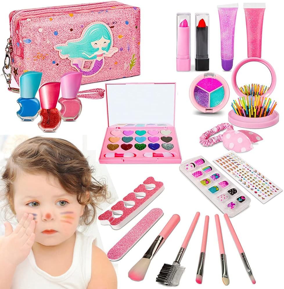 DMG Kids Makeup Girls Toy, Children's Makeup Set, Kids Washable Makeup