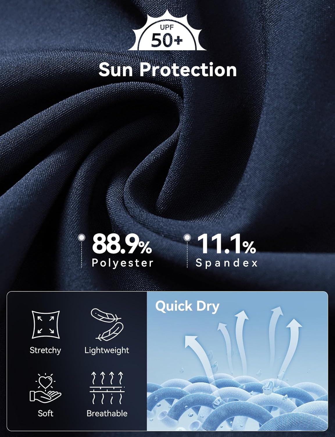 baleaf Women's Athletic Shorts 7 Inch Long Running Workout Hiking Shorts High Waisted Quick Dry Zipper Pockets UPF50+ - Image 5