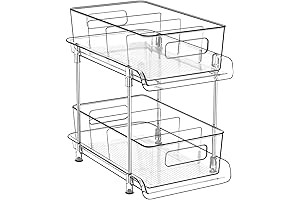 HIHEGD Under Sink Bathroom Storage Organizer