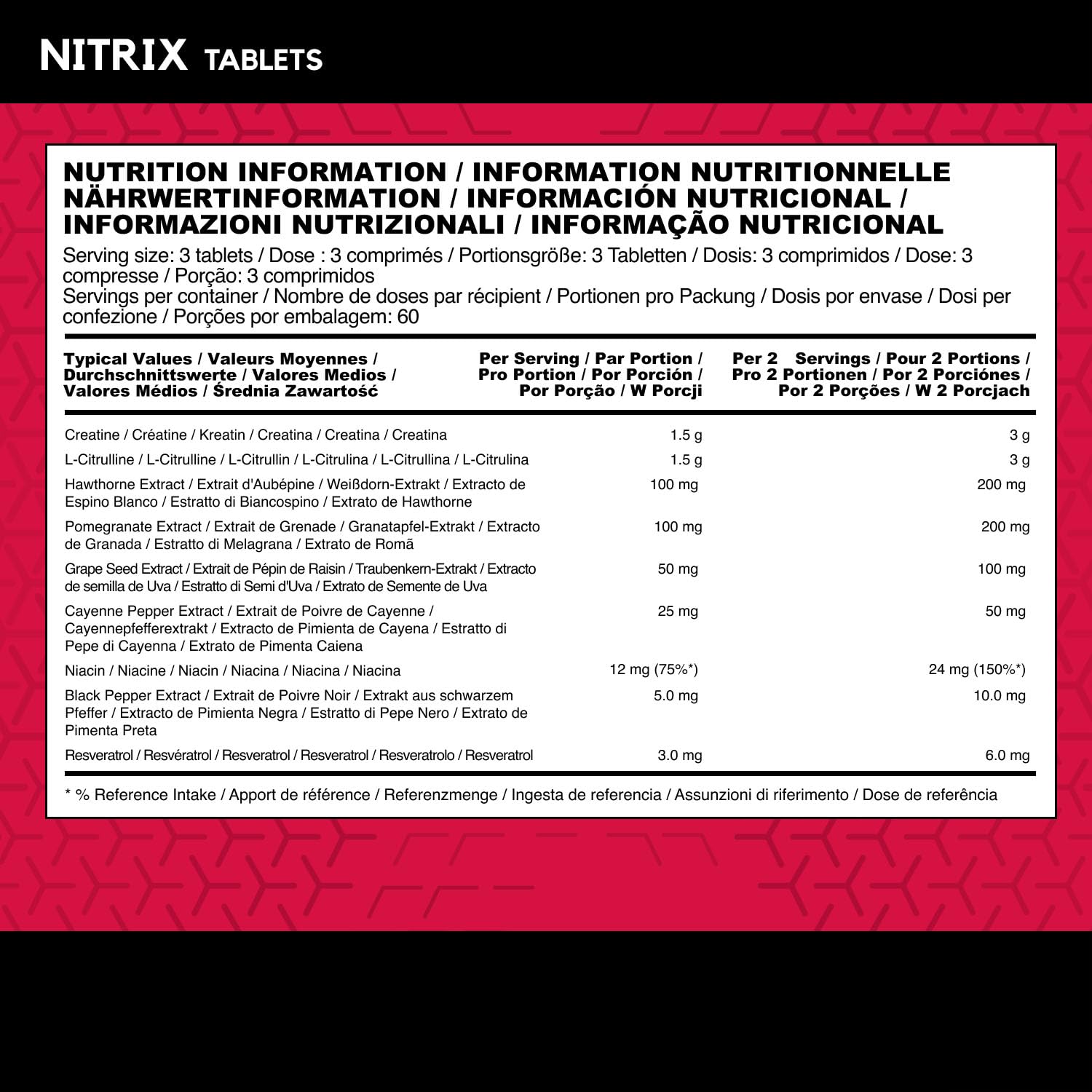 BSN Nitrix 2.0, Integratore Alimentare, Formula con Precursore dell’Ossido Nitrico, Compresse con L-Citrullina, Niacina, Pepe Nero ed Estratti Vegetali, Non Aromatizzato, 180 Capsule, 60 Porzioni