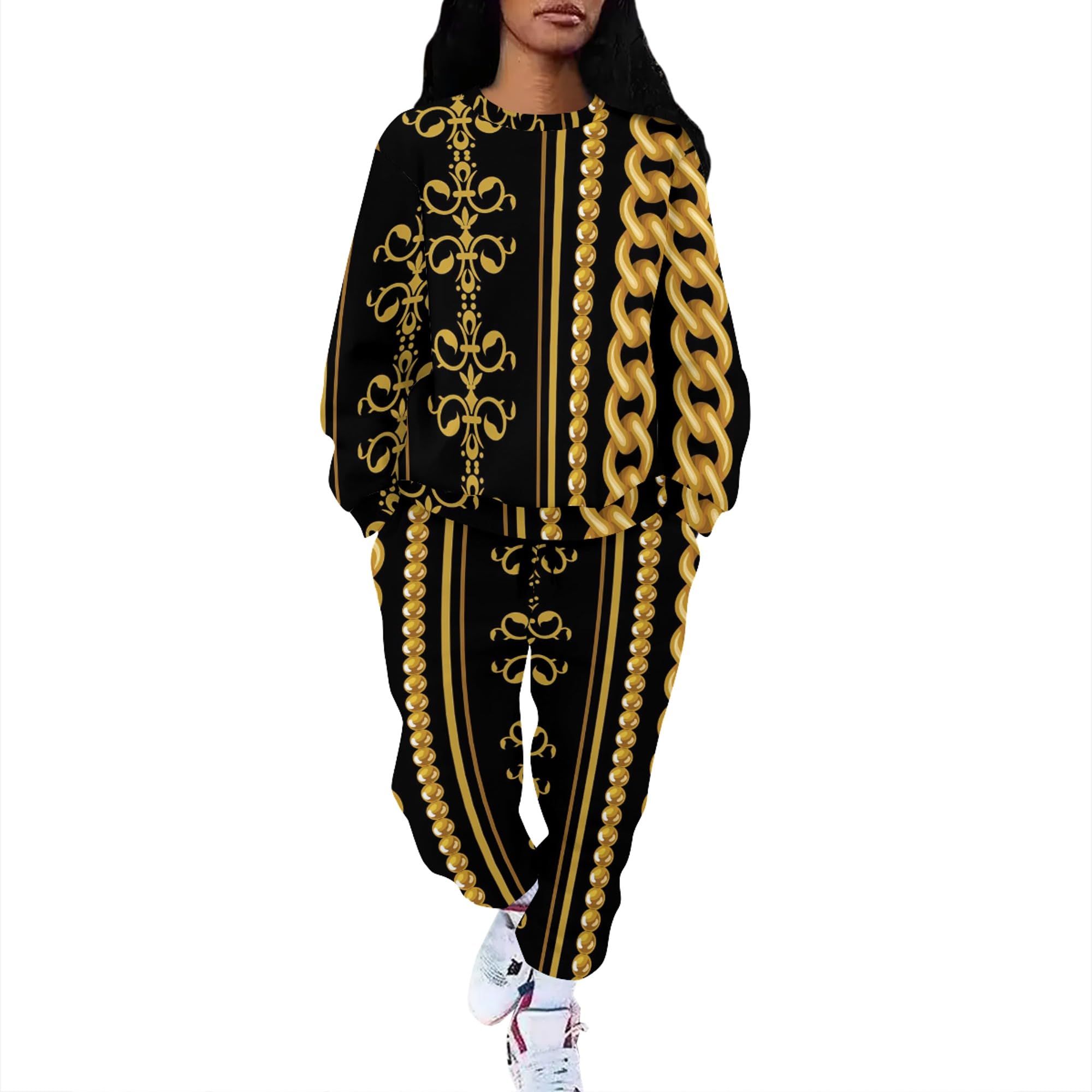 Women's 2 Piece Lounge Sets 2025 Trendy Outfits Sweatsuit Oversized Sweatshirt Sweatpants Tracksuit Sweat Lounge Matching Set