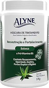 Alyne, Máscara de Tratamento, Para Cabelos, Reconstrução e Fortalecimento, 1 kg, Verde