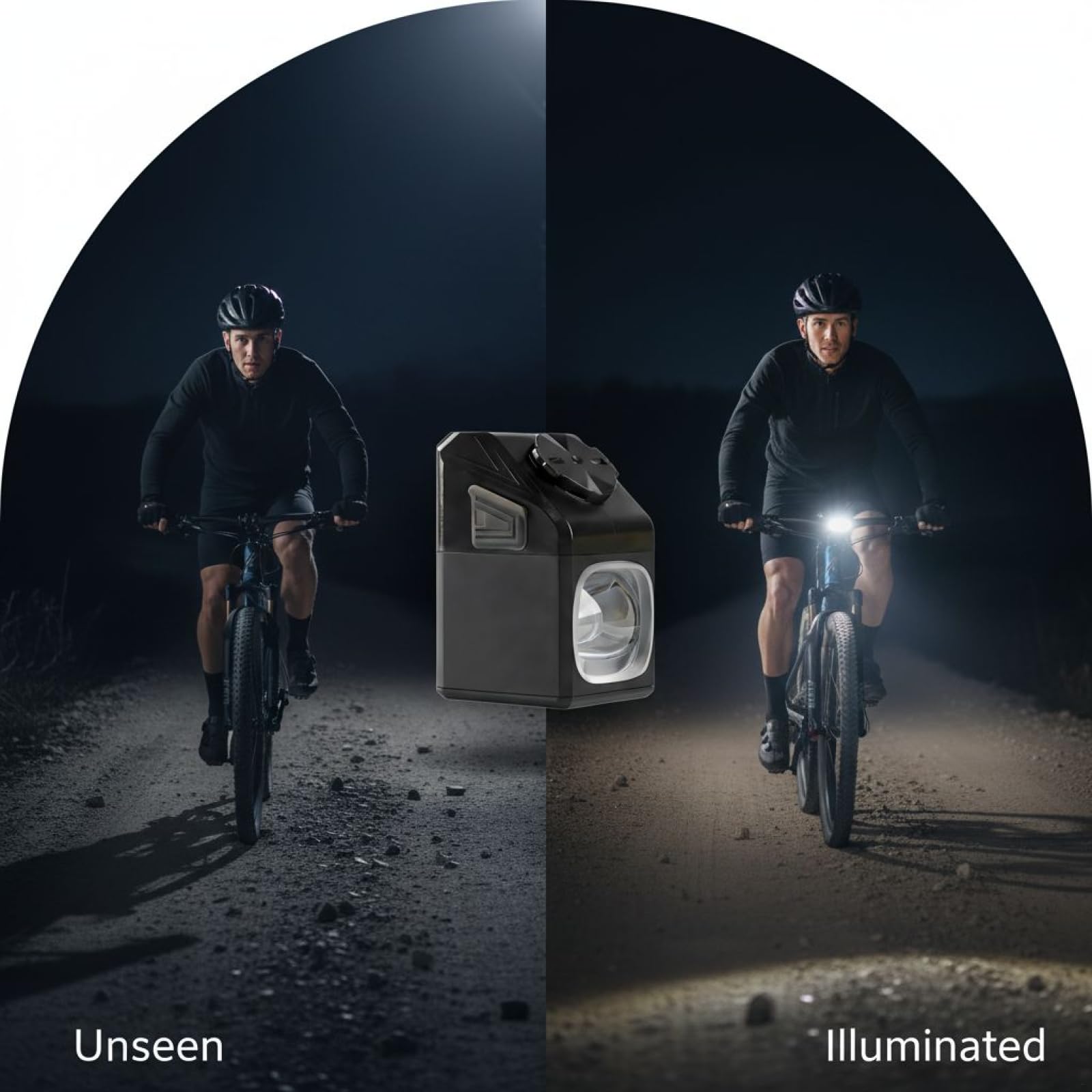 Luci per guida notturna, luce da 1600 lm con doppia sorgente luminosa, batteria 4000 mAh, fascio di linea di taglio antiriflesso, impermeabile IPX6, lega di alluminio facile da montare