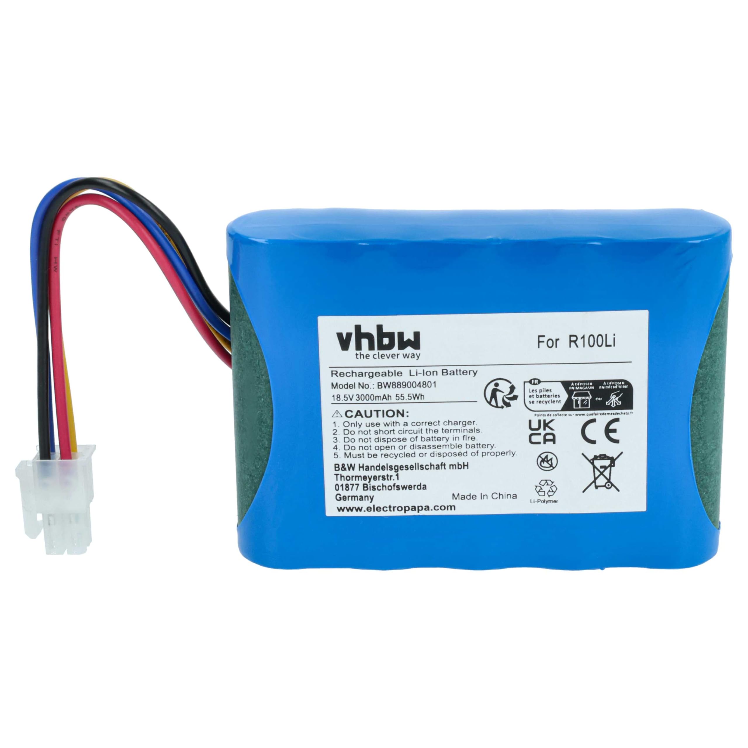 vhbw 1 x zasilacz sieciowy, 1 x akumulator 3000 mAh, 1 x 20 m kabel niskiego napięcia kompatybilny z Gardena Smart SILENO City, Sileno+ zestaw kosiarek