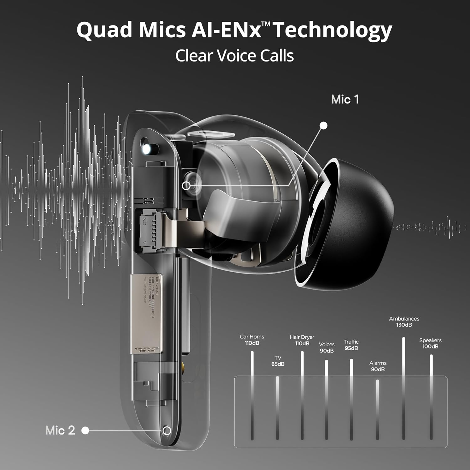 boAt Re-launched Airdopes 800 TWS earbuds with Dolby Audio, adaptive EQ by Mimi, 40 hours playback, 4 microphones with AI-ENx™, multi-point connection, Hearables app support (Interstellar Black)