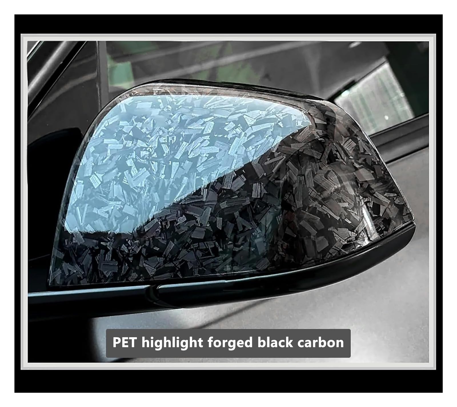 Rotolo di pellicola in vinile forgiato in fibra di carbonio PET lucido autoadesivo 30/50/150x100/300 cm for auto/moto(Black,30 * 100cm)