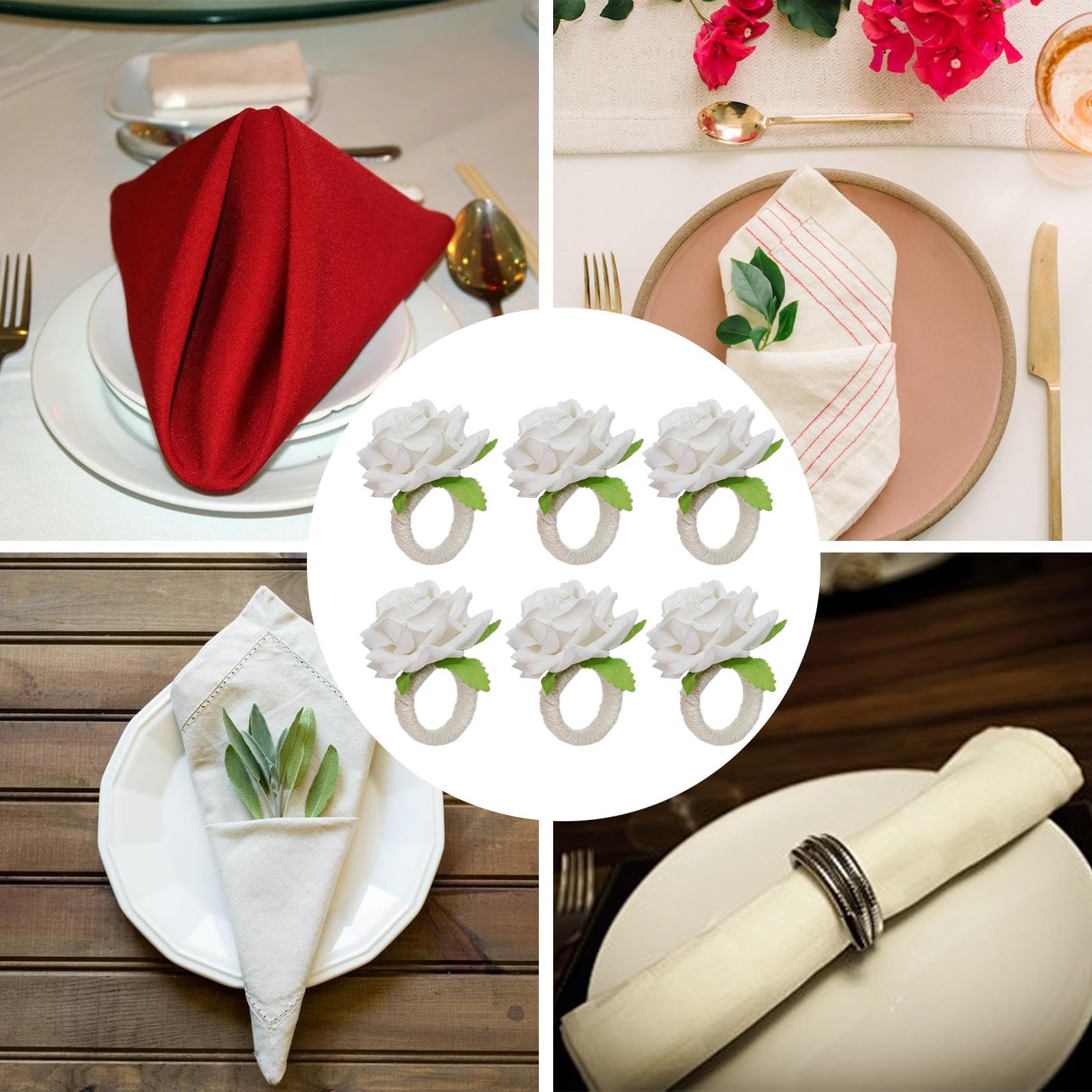 ナプキンリング6個セット Amazon｜ナプキンリング 6 個セット、ナプキンリングホルダー