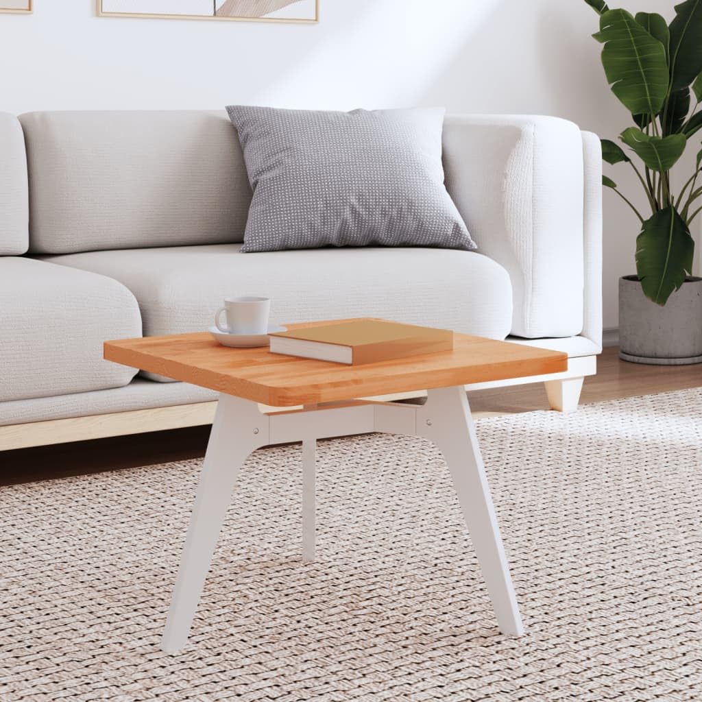 vidaXL Piano Tavolo Quadrato 60x60x2,5 cm Massello Rovere Non Trattato