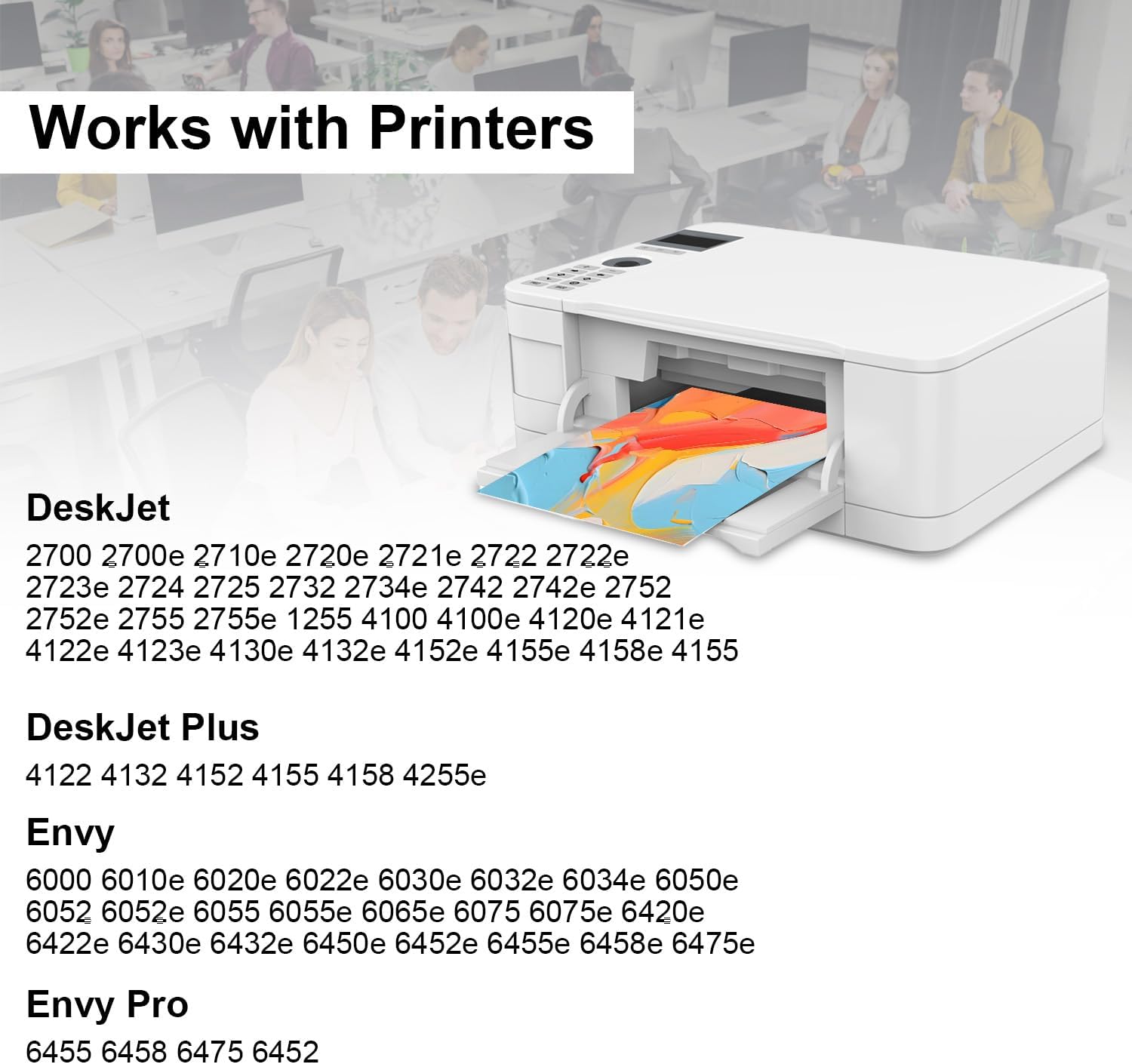 XXL 67 Ink Cartridges Black and Color Combo Pack Replacement for HP 67 67XL Work for DeskJet 2755 2723 1255 DeskJet Plus 4152 4155 Envy Pro 6458 6455 6052 Printer (2 Packs)